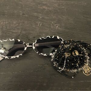 Sunglasses and bracelets